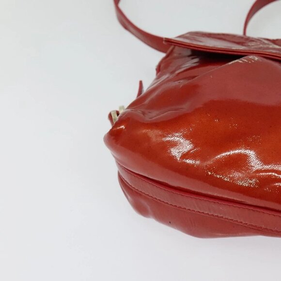 BVLGARI Shoulder Bag Enamel Red Gold Auth 124694 - Picture 4 of 16